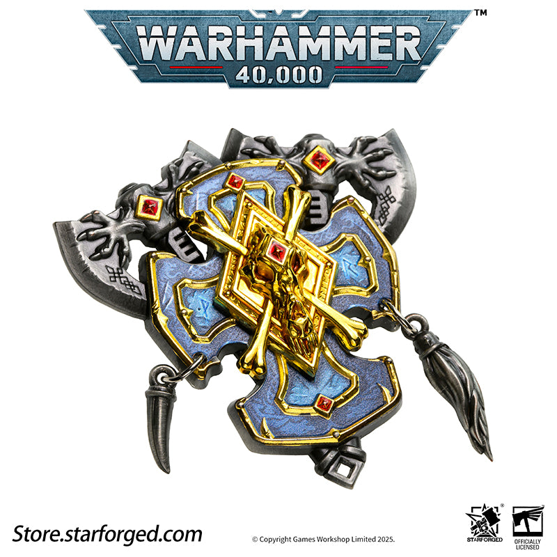 Starforged Warhammer 40K Space Wolves Honour Badge Of Great Wolves Seal Badge The Space Wolves - also known as the "Wolves of Russ", the "Rout", or the "Vlka Fenryka" in their native tongue - are the VI Legion, sired by the Primarch Leman Russ. During the Great Crusade, they served as the Emperor's executioners and scourge, striking terror into the hearts of His enemies.These "wolf-born" warriors are infamous across the Imperium for their savagery in battle and contempt for authority - including the Codex A