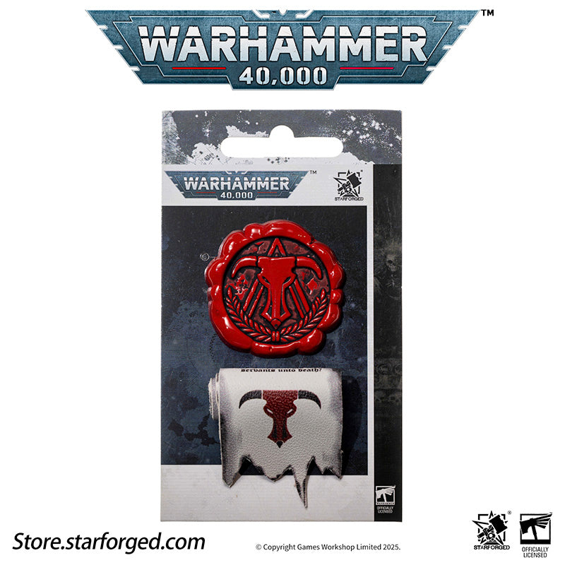 Starforged Warhammer 40K Purity Seal Minotaur Chapter Space Marine Badge Men's Accessories