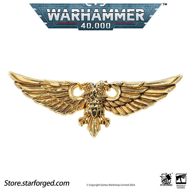 In the war-torn galaxy, the Aquila and the Imperial Skull are symbols every citizen of the Imperium knows well.

It is said that the twin heads of the Aquila represent Terra and Mars, while one eye gazes into the future and the other looks upon the past. The Imperium wages an eternal war for survival across the stars, and for humanity, the Aquila stands as the last beacon of hope in the darkness. The rule of Terra is not kind, and the Imperial regime is far from benevolent—yet only beneath the golden wings 