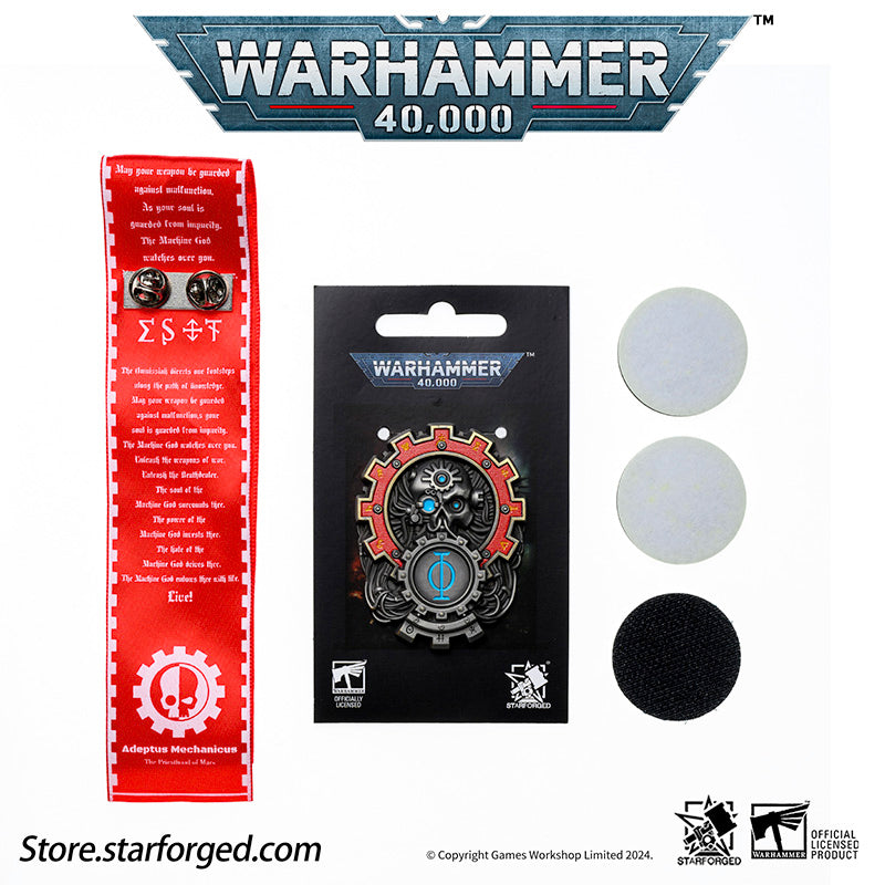 Starforged Seal of Omnissiah Machine God Deus Mechanicus Men's Brooch Pin Badge  Backpack Clothing Accessories Warhammer 40K