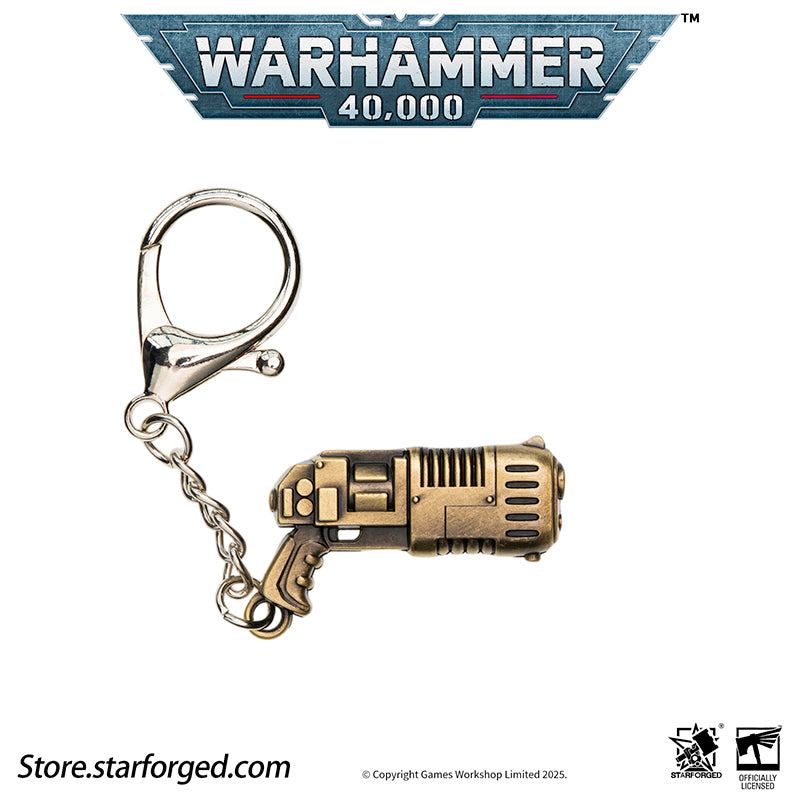 Starforged Warhammer 40K Imperium of Man Mephiston's Plasma Pistol Keychain Men's Jewelry Accessories Plasma weapons utilize the same technology found in plasma reactors and propulsion systems: hydrogen fuel, typically suspended in a photonic state within a reinforced flask or backpack container, is fed into the weapon's micro-fusion core and excited into a plasma state.This plasma is then contained by a powerful magnetic field until the weapon is discharged, at which point it is projected through a linear 