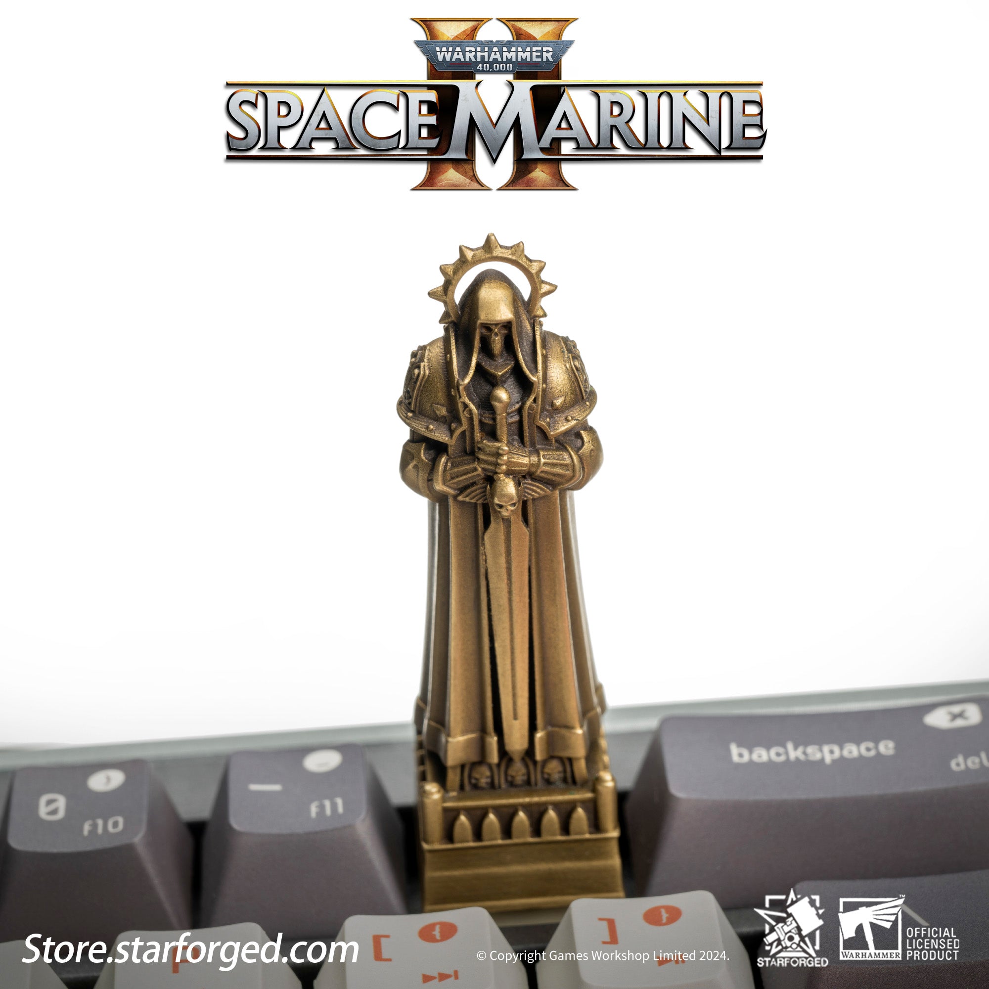 Starforged Imperial Inquisitor Statue Keycap Warhammer 40K Space Marine 2