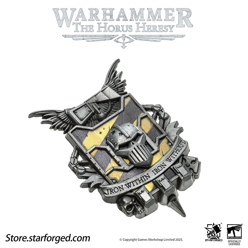 Starforged Warhammer 40K 4th Legion Iron Warriors Honour Badge Of Warsmith Seal Badge The history of the IVth Legion traces back to the final days of the Unification Wars on Terra. Created as part of the Emperor's grand design, the Iron Warriors rapidly expanded during the conflicts, their gene-seed demonstrating remarkable adaptability that allowed the Legion to swiftly integrate new recruits and resources - forming the unyielding foundation for the Great Crusade.