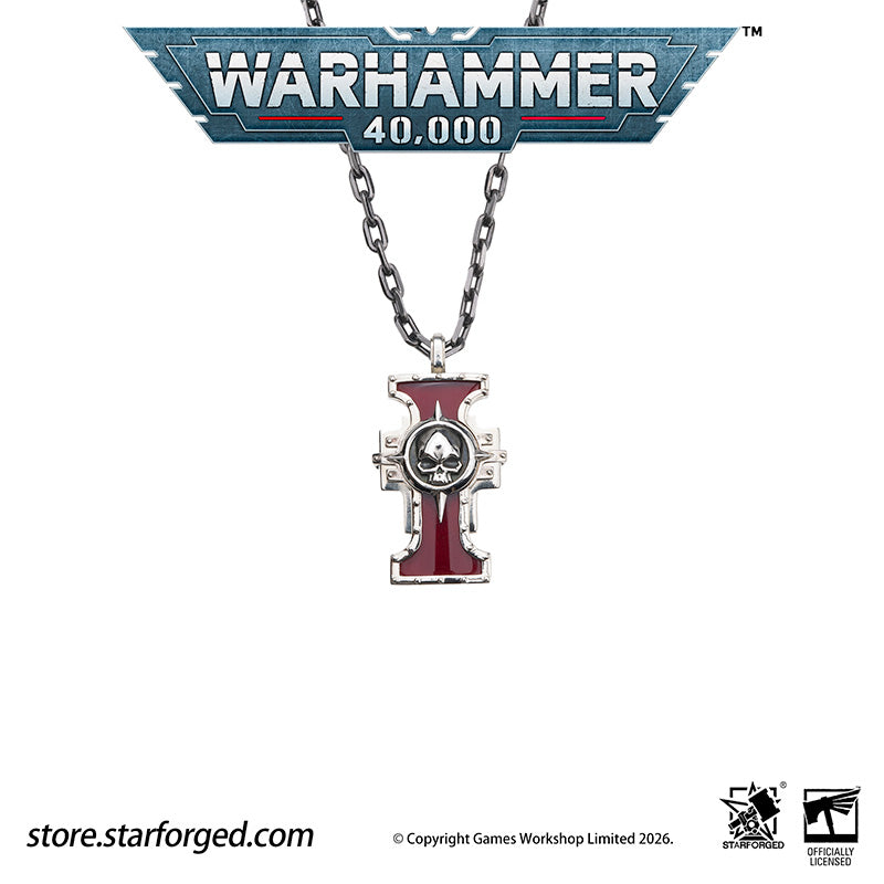 Starforged Warhammer 40K The Imperium of Man Inquisition Seal of the Holy Ordos Silver Pendant Game Merchandise Warhammer Gifts Fashion Accessories