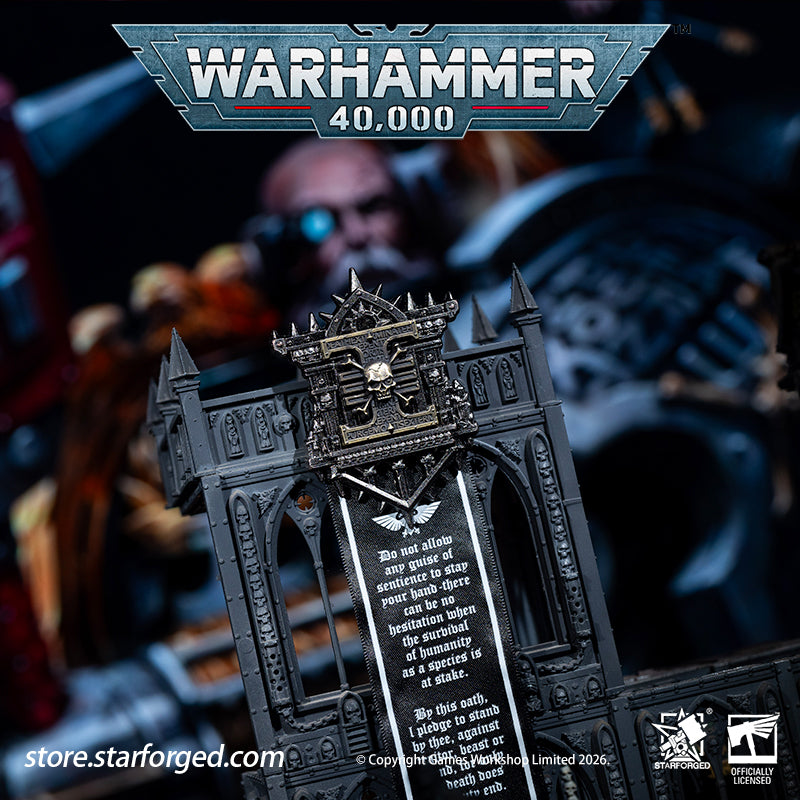 Starforged Warhammer 40K Space Marines Deathwatch Scroll Seal Pin Heavy Badge Warhammer Gifts The Deathwatch are an elite formation of exemplary warriors selected from the finest Space Marine Chapters. Each is a paragon of combat and an expert in defeating xenos plots to destroy the Imperium  Show your commitment to defeating the alien foes of the God Emperor with this DeathWatch Scroll Seal