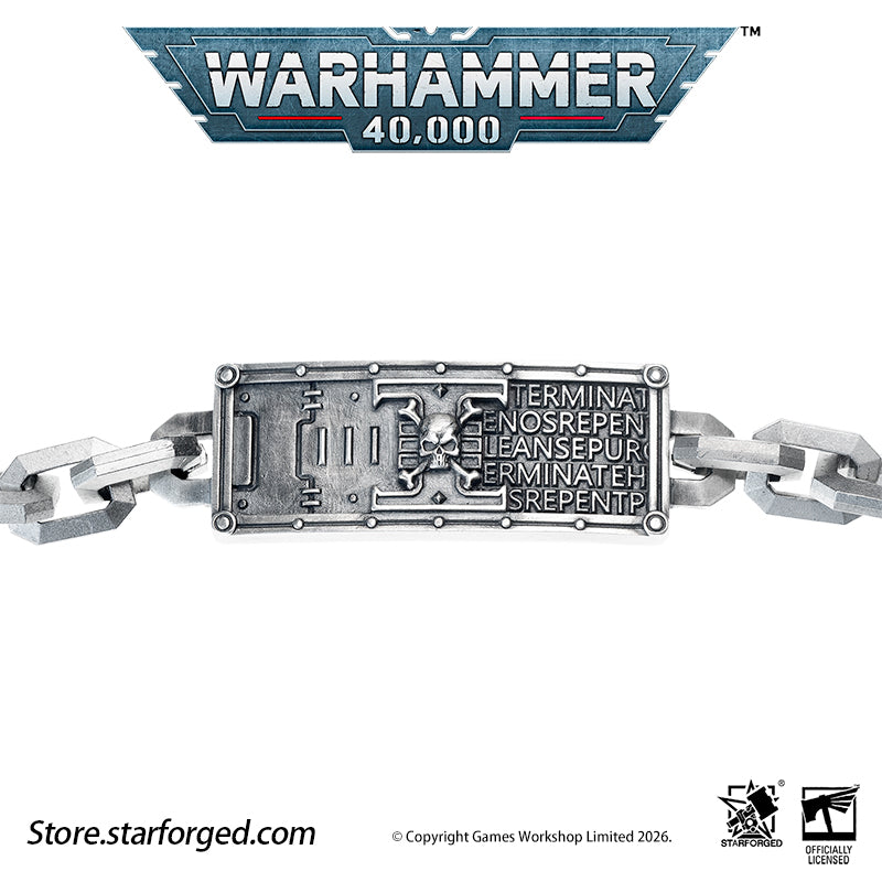 Starforged Warhammer 40K Space Marine Deathwatch Chain Bracelet Fashion Accessories