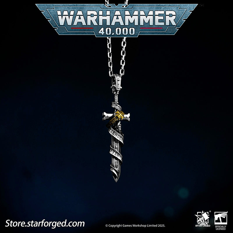 Starforged Warhammer 40K  Sword Of The High Marshal Necklace Pendant Men's Jewelry Birthday Gift