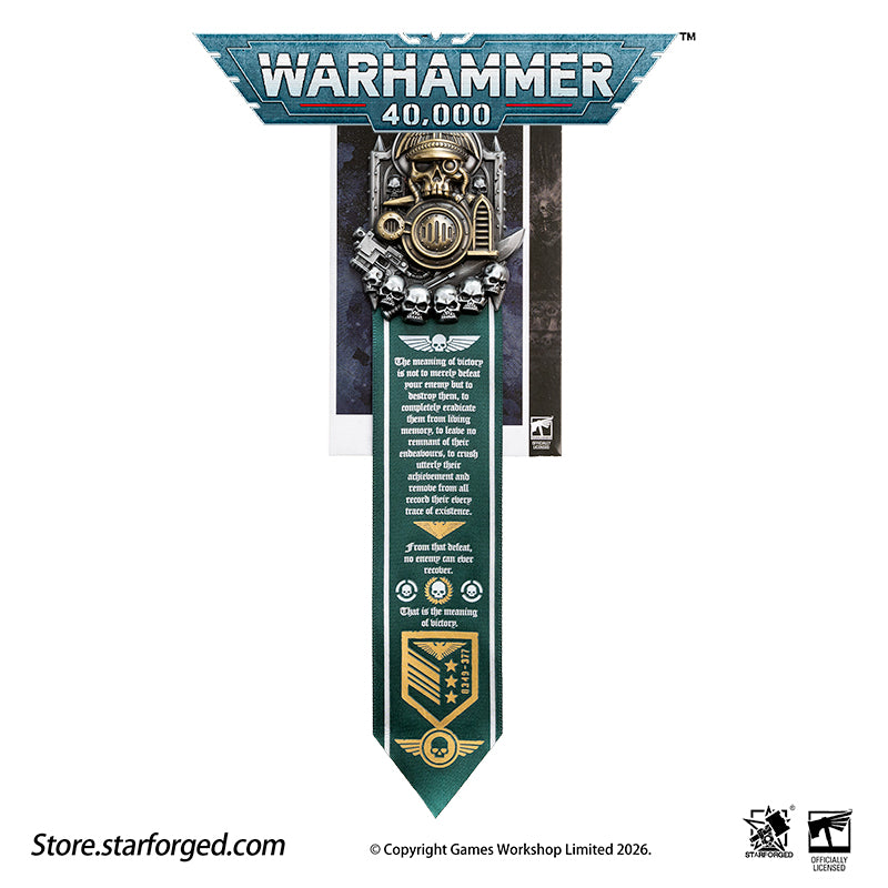 Starforged Warhammer 40K Astra Militarum Scroll Seal (Armageddon “Old One Eye” Honor Badge) Men's Fashion Accessories Armageddon is burning  The endless hordes of Orks press in without cease, and the defenders of the Imperium stand on the brink of collapse. Only one man could pull this world back from the fate of annihilation.  The Second War for Armageddon was a massive WAAAGH! launched by the Ork Warlord Ghazghkull Mag Uruk Thraka. Imperial command faltered under poor leadership
