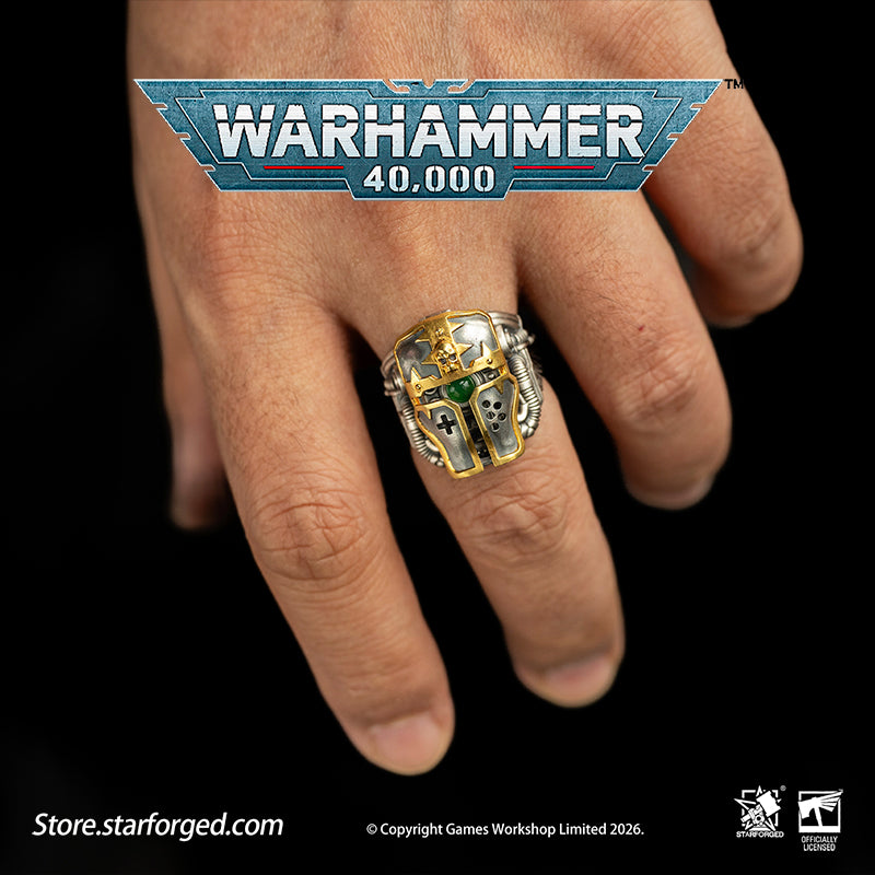 Warhammer 40K Questor Imperialis Helmring Adeptus Mechanicus Titan Culture Ring by Starforged