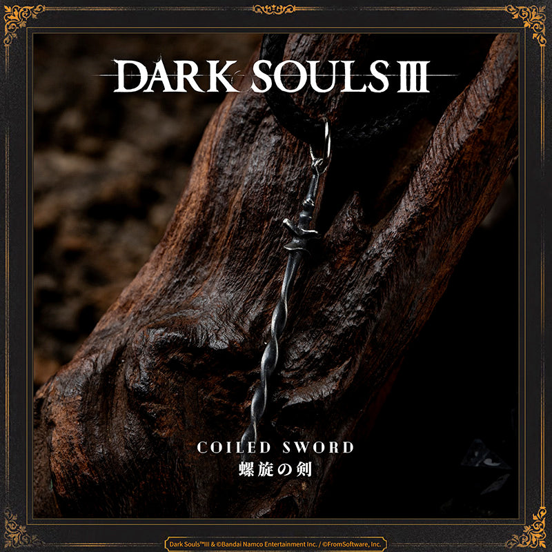 Starforged DARK SOULS III Coiled Sword Pendant Soul of Cinder Game Merchandise Officially Authorized Sword missing from the shrine bonfire.Cannot be equipped as a weapon.Thrust into the shrine bonfire to restore its power and enable travel between bonfires.This sword is only bequeathed to chosen ash, as judged by the Iudex, who awaits the arrival of ash as a scabbard.