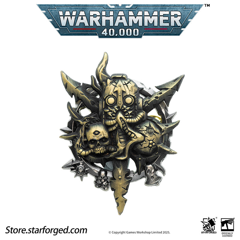 Starforged Warhammer 40K Lords of the Immaterium The Chaos Gods Mark of Ruinous Powers Pin Badge Men's Jewelry Accessories