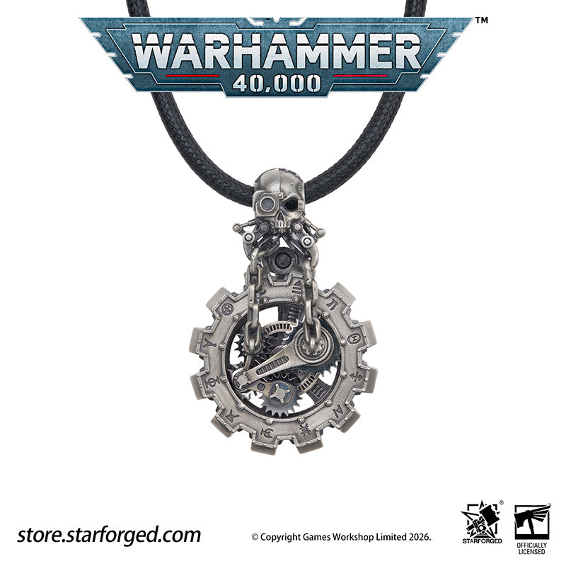Starforged Warhammer 40K Adeptus Mechanicus Relic of the Machine God Necklace Men's Jewelry Accessories