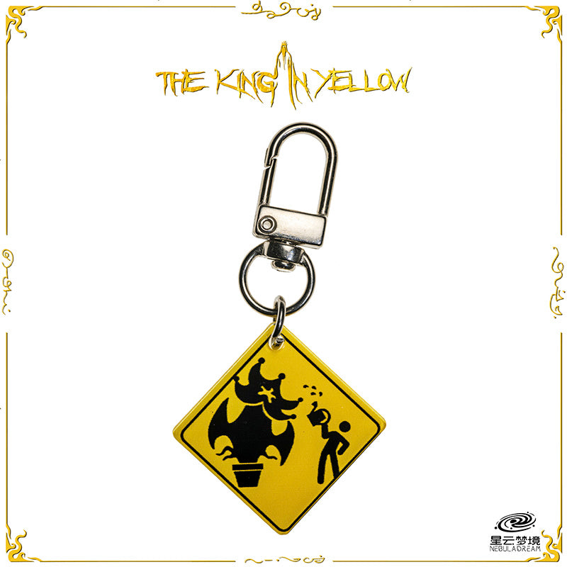 Starforged Cthulhu Mythos “WATCH OUT!” The King in Yellow Story Themed Keychain Christmas Gifts