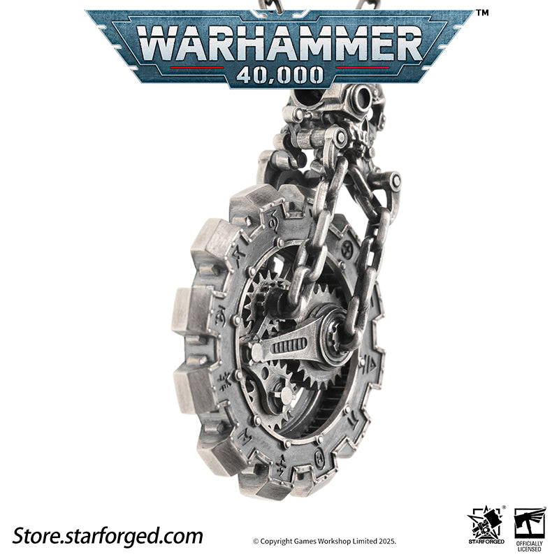 Starforged Warhammer 40K Adeptus Mechanicus Phylactery of the Pious Necklace Men's Jewelry Accessories In the Warhammer universe, the most skilled masters of machine spirit manipulation are the Adeptus Mechanicus, whose headquarters reside on Mars. This red world holds the technological and industrial lifeline of the human Imperium. In the dark, distant future, the vast majority of military and civilian products are manufactured under the supervision of the Tech-Priests of the Machine God.The members of the