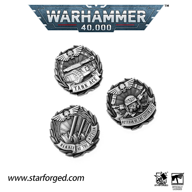 Starforged  Cadian Shock Troops Space Marines Medalof Honour Velcro Pin Badge Warhammer 40K Imperial Guard