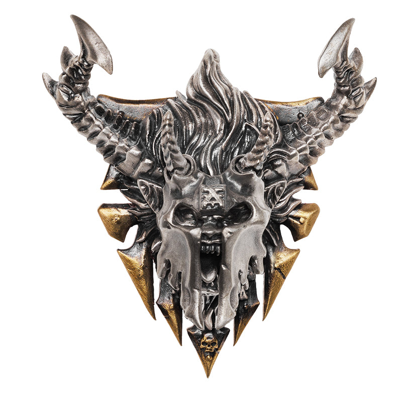 Starforged  Ka'Bandha Khorne Chaos Demon Men's Silver Necklace Warhammer 40K Blood Angel Killer Pendant