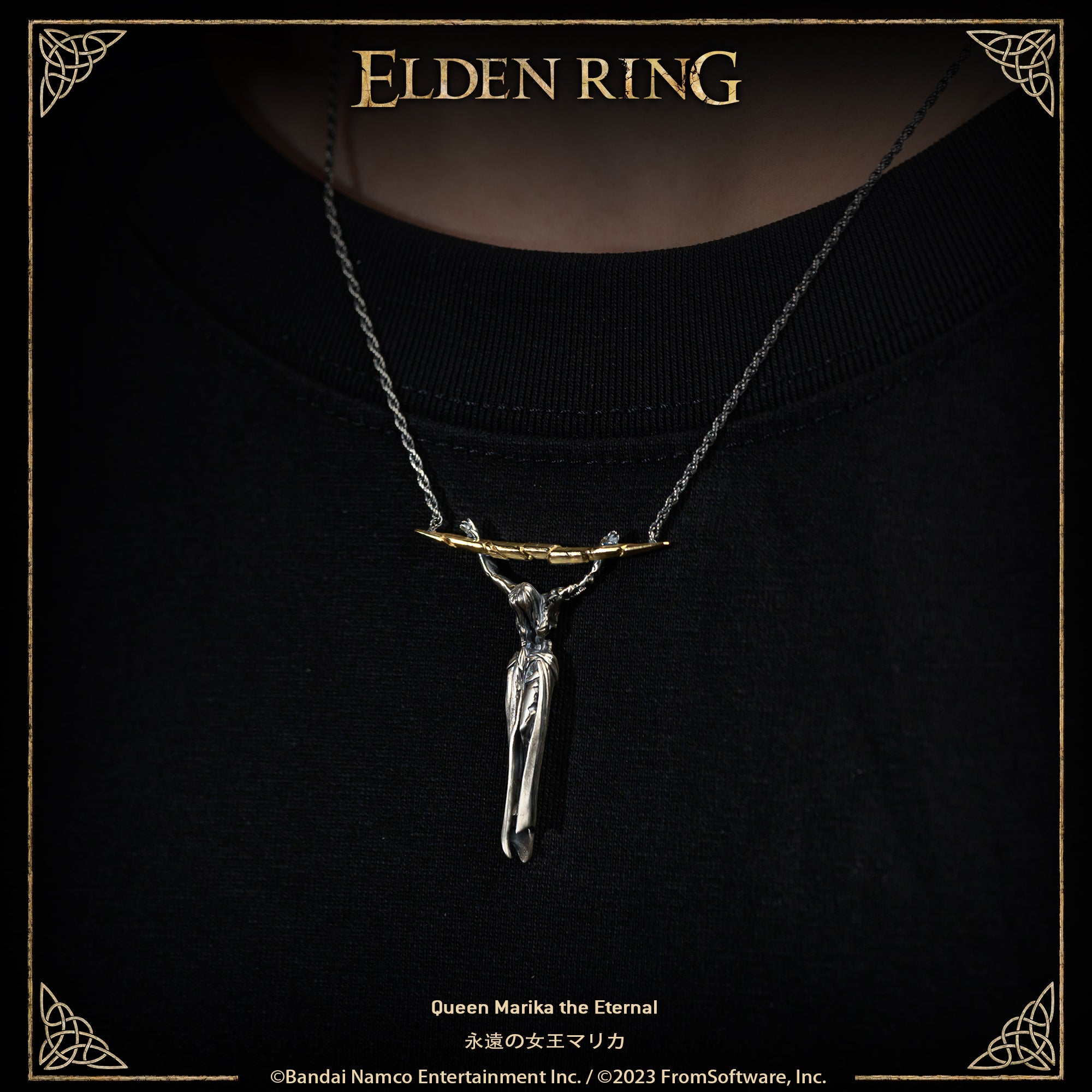 Starforged ELDEN RING Queen Marika the Eternal Gold Necklace Men's Jewelry Video Game Peripheral