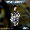 Starforged Throne Watcher's Shield Warhammer 40K Adeptus Custodes Golden Legion Men's Necklace Sterling Silver