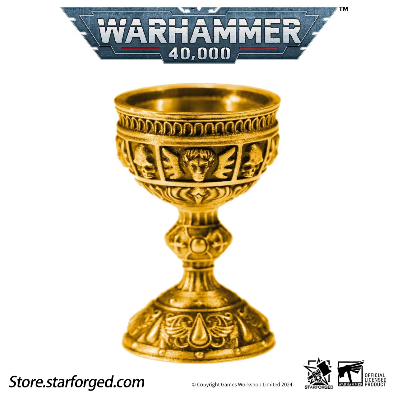 Starforged Warhammer 40K Blood Angel Red Grail Sanguinius Pendant Men's Silver Necklace Jewelry Peripherals