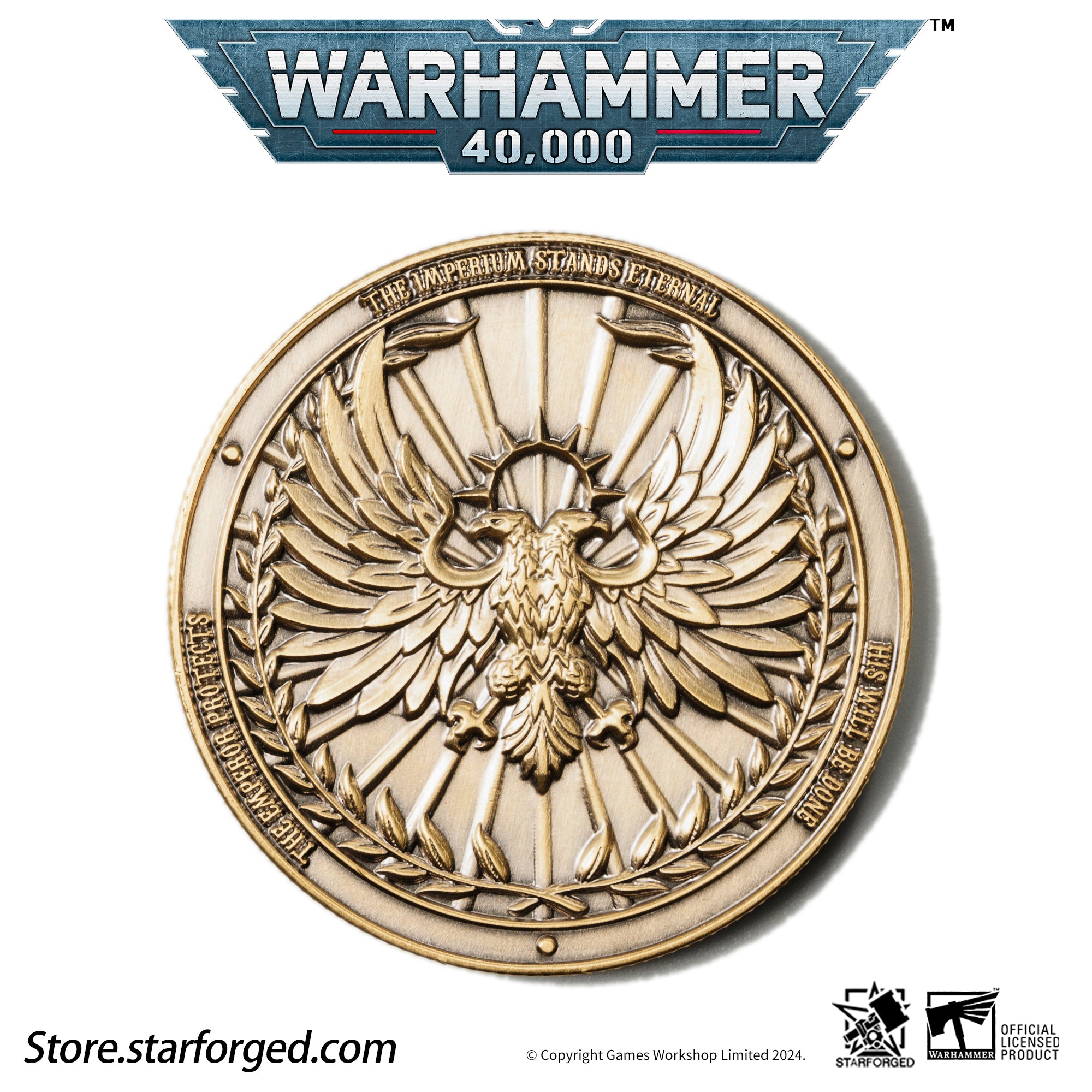 Warhammer 40K Collectible Coin Imperium of Man Terra Planetary Commemorative Coin Other