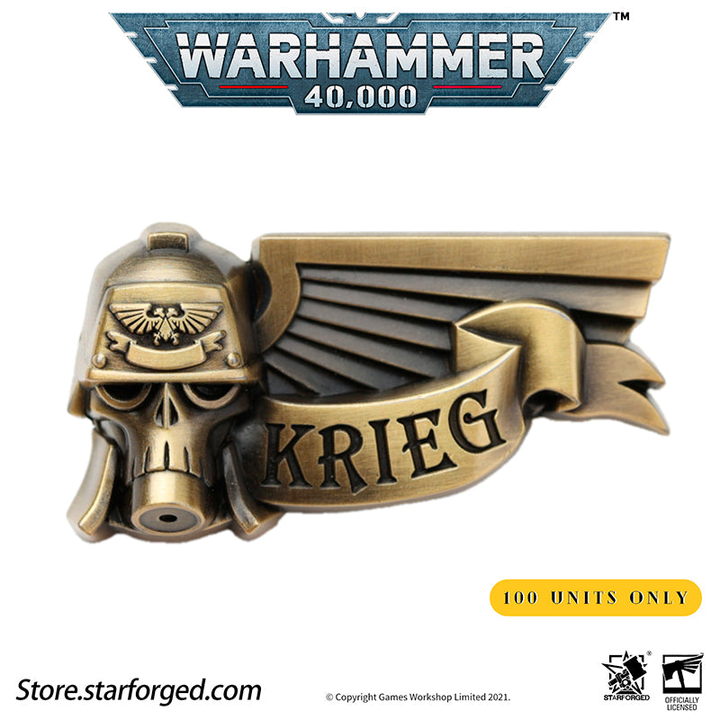 Starforged Warhammer 40K Death Korps of Krieg Pin DKK Commemorative Badge