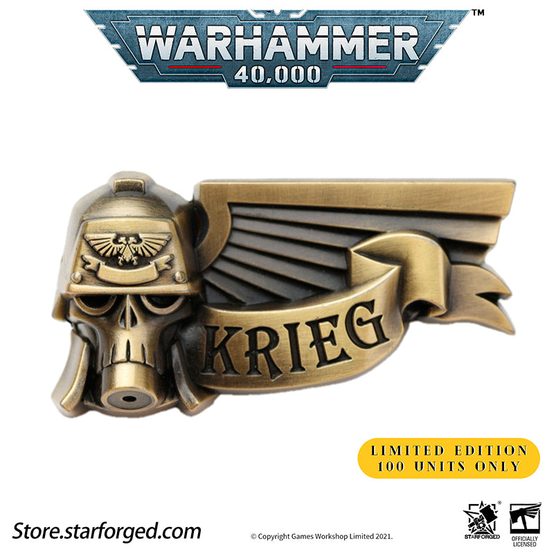 Starforged Warhammer 40K Death Korps of Krieg Pin DKK Commemorative Badge
