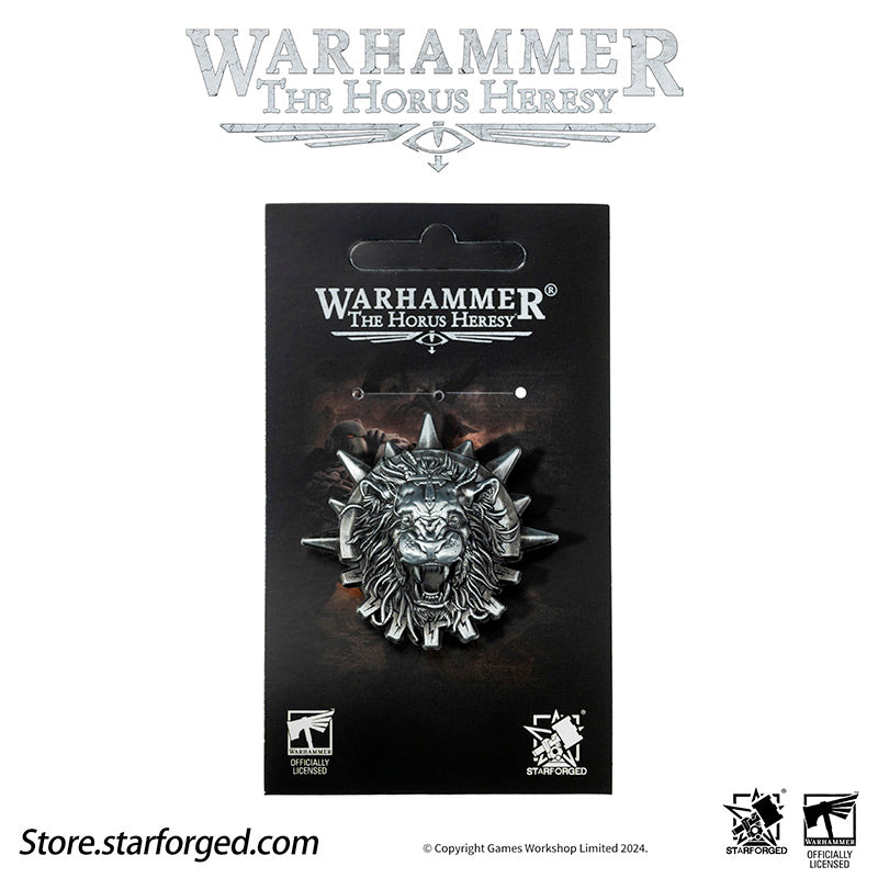 Starforged Warhammer Horus Heresy Burning  Galaxy Legion Insignia Pin Badge Brooch 30K Men's Jewelry