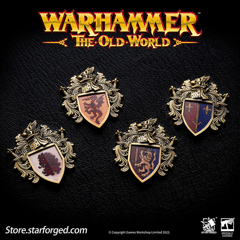 Starforged Warhammer Old World Ducal Shield of Bretonnia Faction Banner Badge