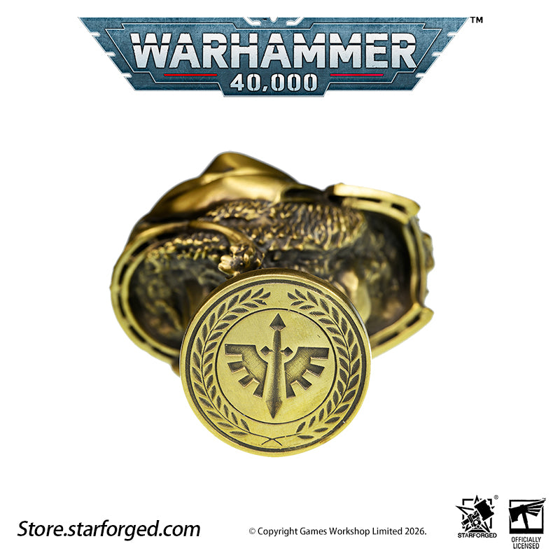 Starforged Warhammer 40K Dark Angel  Lion El'Jonson Bronze Bust Seal Wax  & Coin Set Other