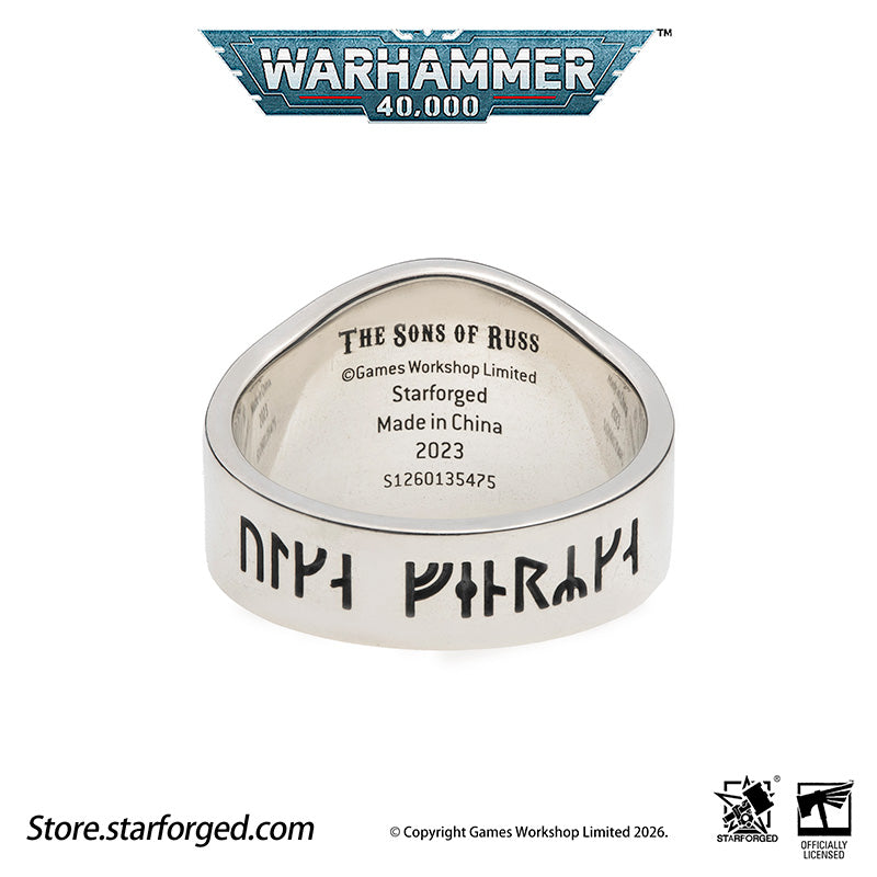 Warhammer 40K Space Wolves Ring of Leman Russ Wolf King Memorial Ring Starforged