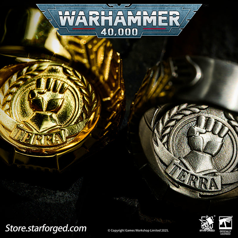 Starforged Warhammer 40K The Sigil Ring of Dorn Imperial Fists Silver Ring Accessories Jewelry The Imperial Fists were the VIIth Legion of the original Astartes, and in the ten millennia since the Horus Heresy, they remain the only Space Marine Chapter honored with permanent garrison rights on Holy Terra itself.The sons of Dorn inherited their Primarch's unyielding character - steadfast, refusing defeat, and ever willing to plunge into the bloodiest battles against the fiercest foes. Masters of fortificatio