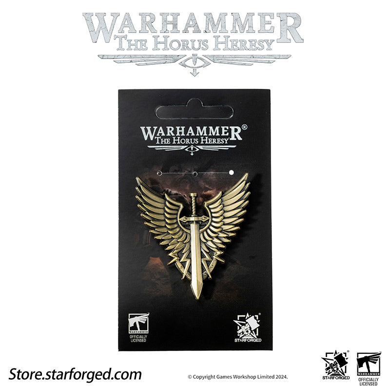 Starforged Warhammer Horus Heresy Burning  Galaxy Legion Insignia Pin Badge Brooch 30K Men's Jewelry