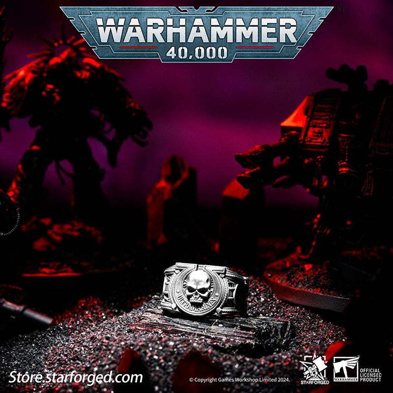 Starforged Warhammer 40K Sigil Ring of Ultramar & Ultramarines Space Marine Legion Men's Ring