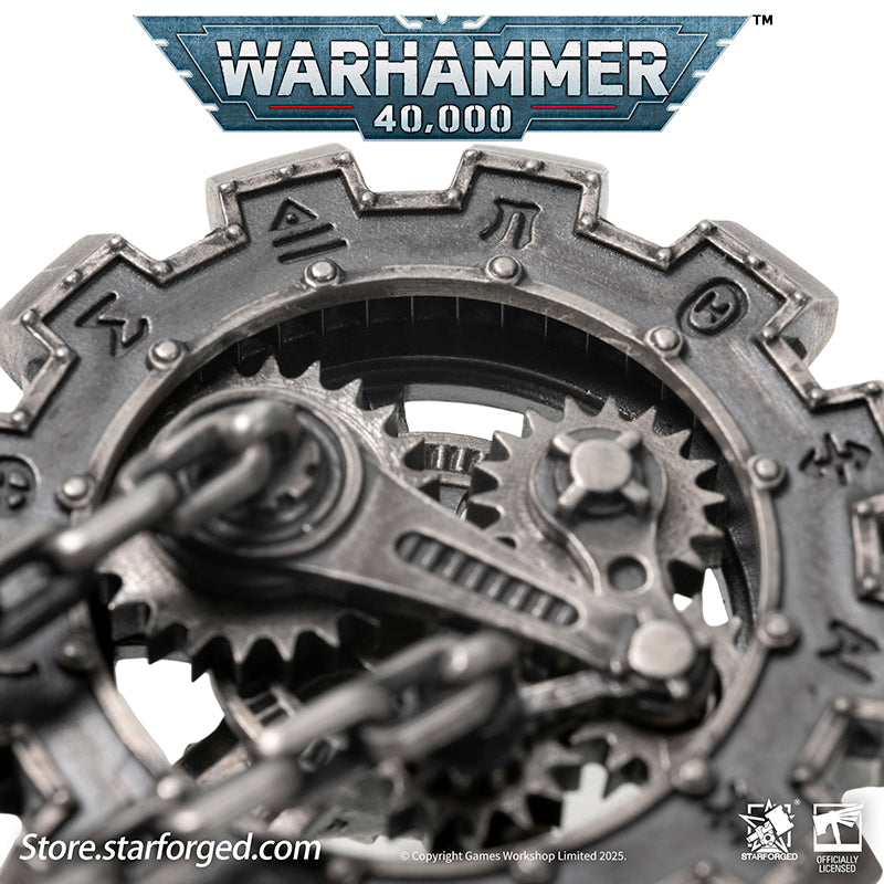 Starforged Warhammer 40K Adeptus Mechanicus Phylactery of the Pious Necklace Men's Jewelry Accessories In the Warhammer universe, the most skilled masters of machine spirit manipulation are the Adeptus Mechanicus, whose headquarters reside on Mars. This red world holds the technological and industrial lifeline of the human Imperium. In the dark, distant future, the vast majority of military and civilian products are manufactured under the supervision of the Tech-Priests of the Machine God.The members of the