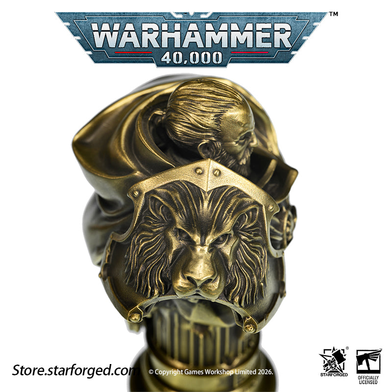 Starforged Warhammer 40K Dark Angel  Lion El'Jonson Bronze Bust Seal Wax  & Coin Set Other