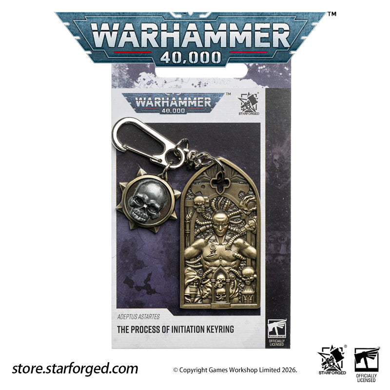 STARFORGED Warhammer 40K Space Marines Adeptus Astartes The Process of Initiation Keyring | Warhammer Gifts | Warhammer Accessories