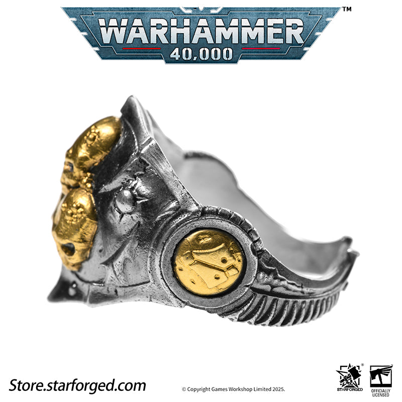 Starforged Warhammer 40K Ring of the Plague Dominus Death Guard Silver Rings Accessories Jewelry