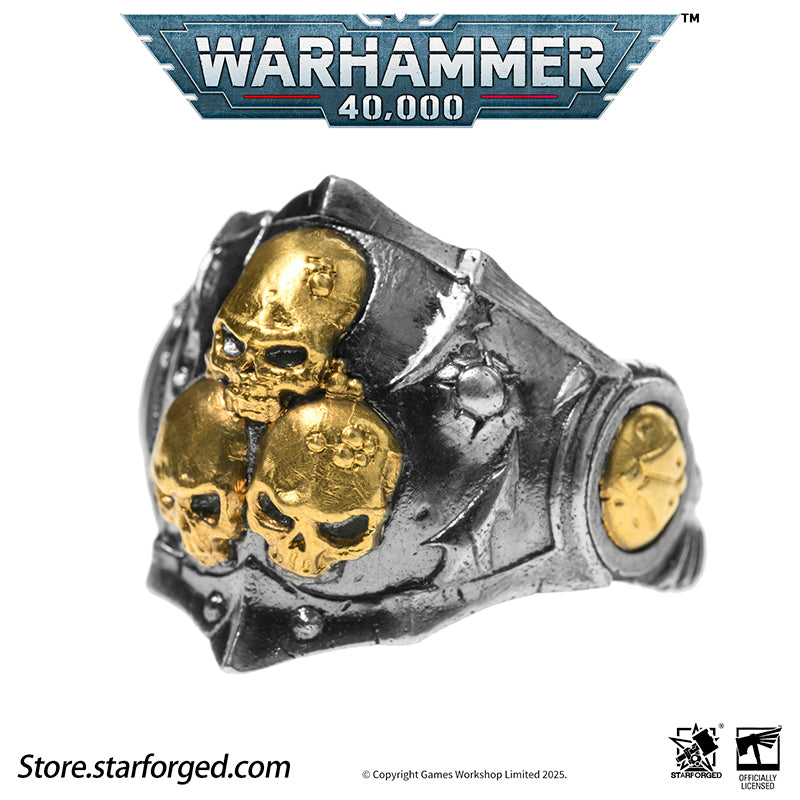 Starforged Warhammer 40K Ring of the Plague Dominus Death Guard Silver Rings Accessories Jewelry