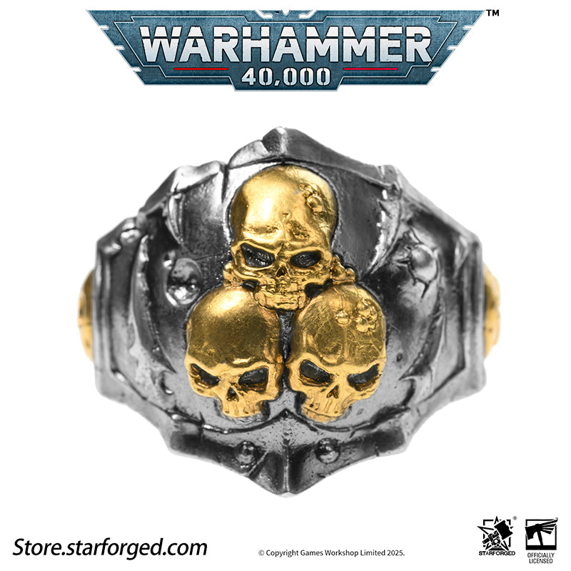 Starforged Warhammer 40K Ring of the Plague Dominus Death Guard Silver Rings Accessories Jewelry