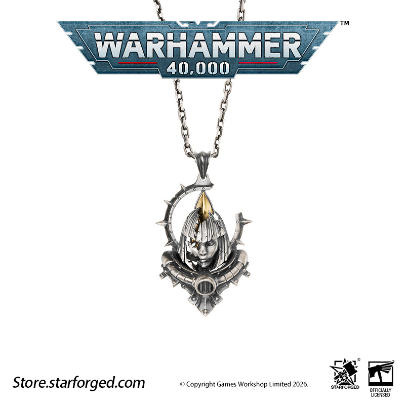 Starforged Warhammer 40K Adepta Sororitas Artificer Reliquia Sororitas Pendant Silver Necklace Warhammer Gifts Fashion Accessories