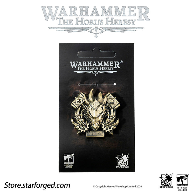 Starforged Warhammer Horus Heresy Burning  Galaxy Legion Insignia Pin Badge Brooch 30K Men's Jewelry