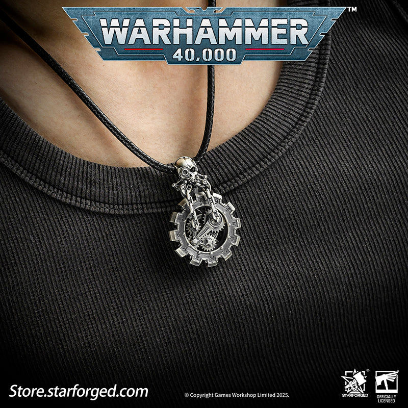 Starforged Warhammer 40K Adeptus Mechanicus Phylactery of the Pious Necklace Men's Jewelry Accessories In the Warhammer universe, the most skilled masters of machine spirit manipulation are the Adeptus Mechanicus, whose headquarters reside on Mars. This red world holds the technological and industrial lifeline of the human Imperium. In the dark, distant future, the vast majority of military and civilian products are manufactured under the supervision of the Tech-Priests of the Machine God.The members of the