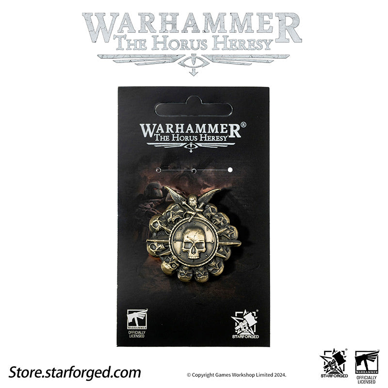 Starforged Warhammer Horus Heresy Burning  Galaxy Legion Insignia Pin Badge Brooch 30K Men's Jewelry