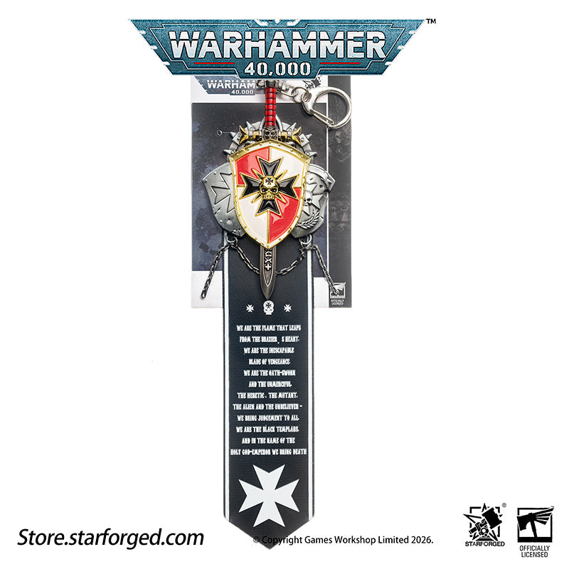 Starforged Black Templars Sword Brethren Crusade Shield Warhammer 40K Brooch Pin Badge