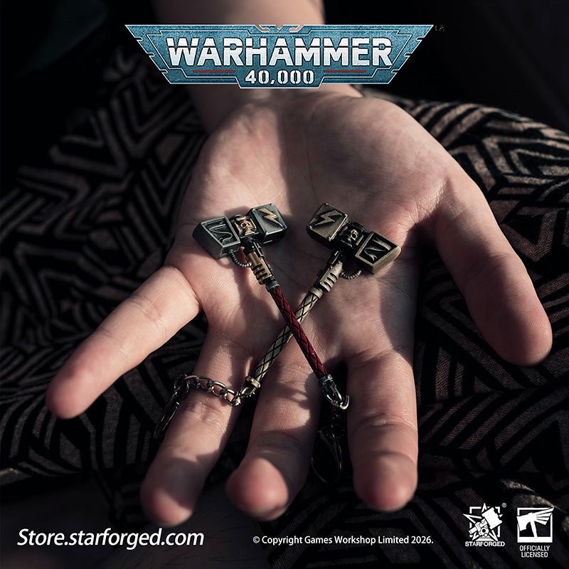 Starforged Warhammer 40000 Thunder hammer & Thunderhead KeyChain Space Marines Astartes WH40 Jewelry