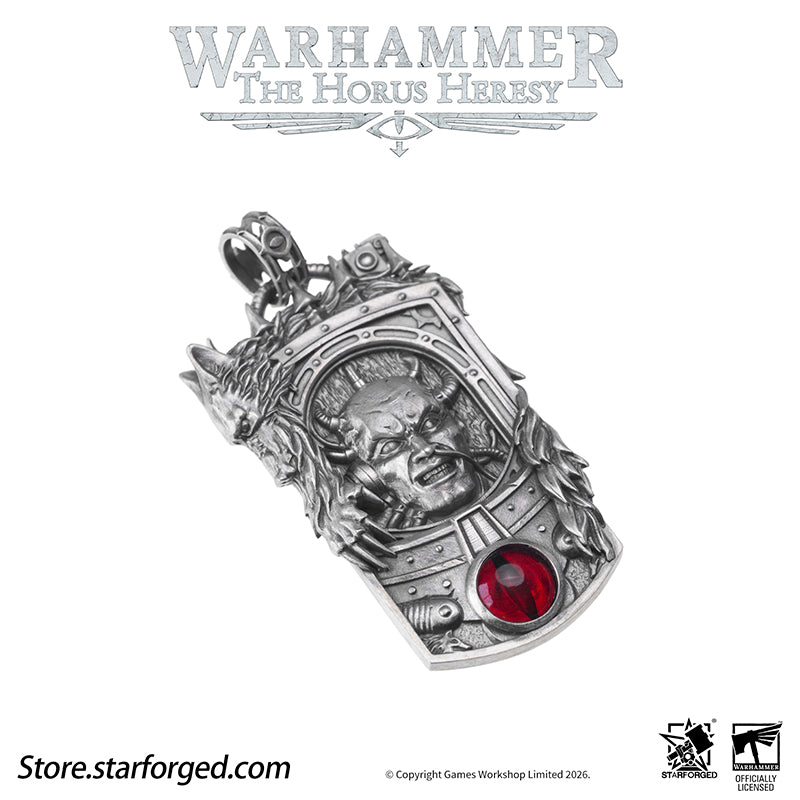Starforged Warhammer 30K The Horus Heresy Horus Character Pendant Silver Necklace Men's Fashion Jewelry