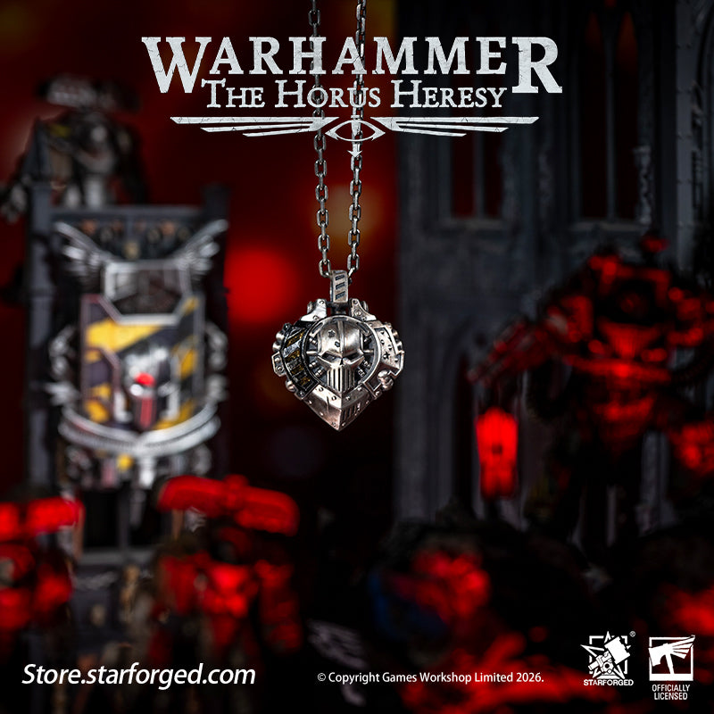 Starforged Warhammer 30K Iron Warriors Heart of Iron Necklace Pendant Warhammer Gifts Fashion Accessories
