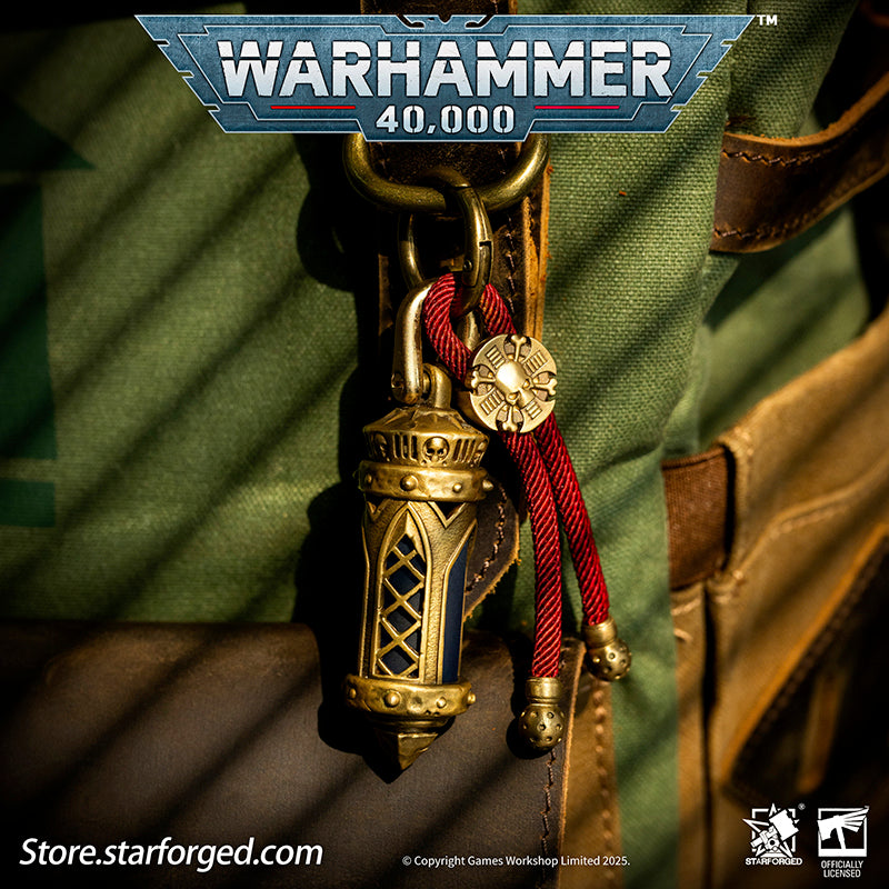 Starforged Warhammer 40K Space Marine Adeptus Astartes Martyrs Reliquary Pendant Men's Jewelry Accessories A reliquary is a significant vessel used in religious art collections for preserving sacred relics, typically crafted from precious metals and enamels. By physically enclosing holy objects, the reliquary enhances their sanctity, embodying a design philosophy shared with covered altarpieces in the tradition of 