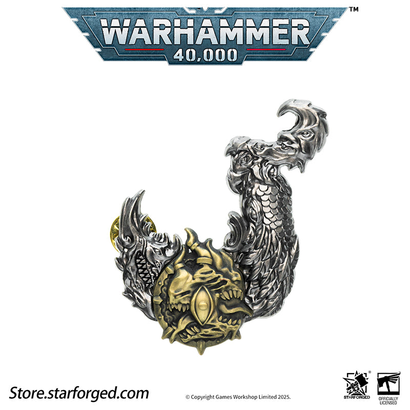 Starforged Warhammer 40K Lords of the Immaterium The Chaos Gods Mark of Ruinous Powers Pin Badge Men's Jewelry Accessories