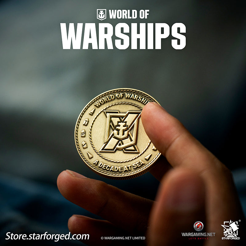 Starforged World of Warships WOWS 10th Anniversary Collectible Coin Game Peripherals Wargaming License